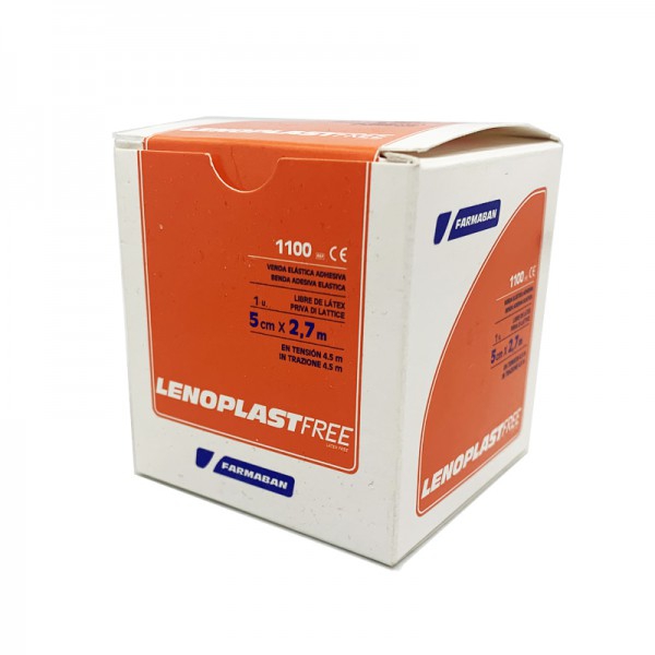 Lenoplast Free 5 cm x 2,7 mts: Venda elástica adhesiva (Caja)